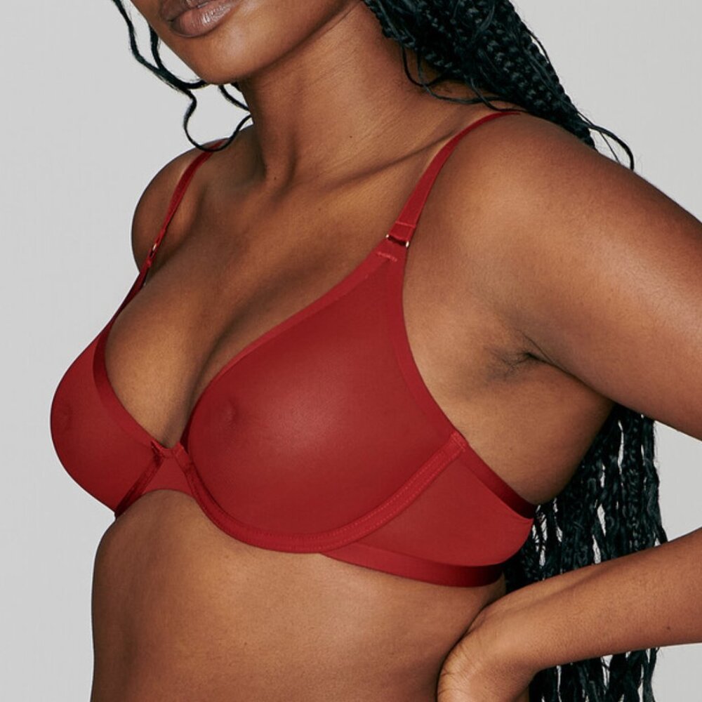 CUUP Red Underwire T-Shirt Bra